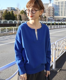 【WEB限定】スキッパーニットプルオーバー