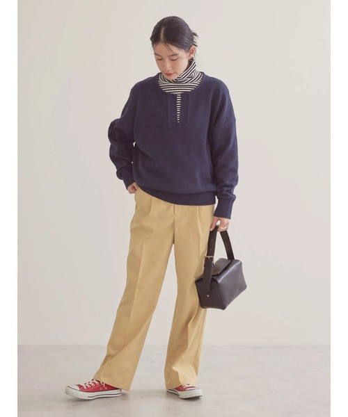 AMERICAN HOLIC(アメリカンホリック)の「【WEB限定】スキッパーニットプルオーバー(ニット/セーター・レディース・ブルー/アイボリー/ネイビー・L/M)」の9枚目の写真