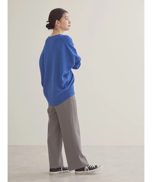 AMERICAN HOLIC(アメリカンホリック)の「【WEB限定】スキッパーニットプルオーバー(ニット/セーター・レディース・ブルー/アイボリー/ネイビー・L/M)」の4枚目の写真