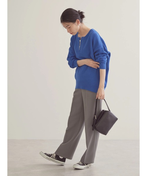 AMERICAN HOLIC(アメリカンホリック)の「【WEB限定】スキッパーニットプルオーバー(ニット/セーター・レディース・ブルー/アイボリー/ネイビー・L/M)」の5枚目の写真