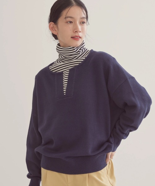 AMERICAN HOLIC(アメリカンホリック)の「【WEB限定】スキッパーニットプルオーバー(ニット/セーター・レディース・ブルー/アイボリー/ネイビー・L/M)」の22枚目の写真
