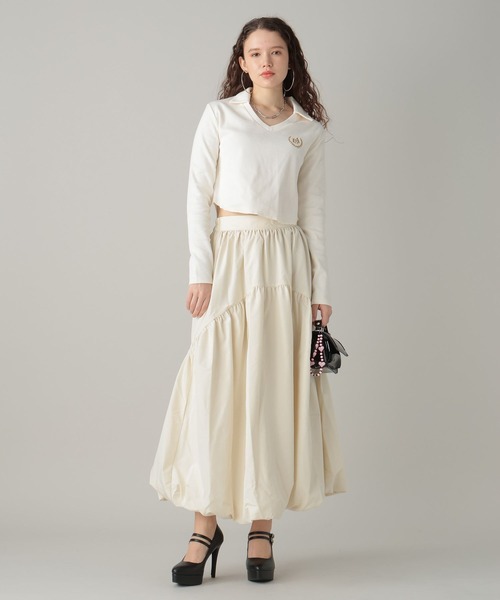 FOREVER 21(フォーエバー トゥエンティーワン)の「【2024SS】スキッパーエンブレムトップス(Tシャツ/カットソー・レディース・オフホワイト/グリーン/ネイビー・MEDIUM/SMALL)」の20枚目の写真