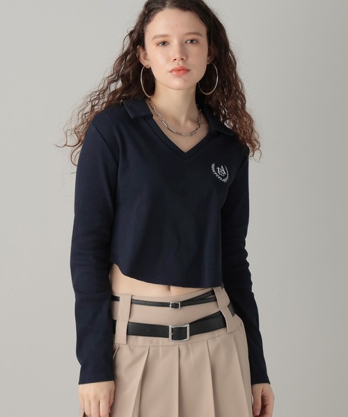 FOREVER 21(フォーエバー トゥエンティーワン)の「【2024SS】スキッパーエンブレムトップス(Tシャツ/カットソー・レディース・オフホワイト/グリーン/ネイビー・MEDIUM/SMALL)」の18枚目の写真