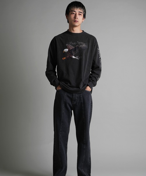 JACKROSE（ジャックローズ）の「JE-EAGLE LS TEE（Tシャツ/カットソー・メンズ・ブラック/レッド/ホワイト・M/L）」の7枚目の写真
