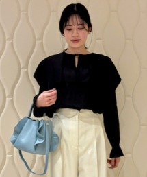 Y*♡様 CELFORD フリル付きグレーシャツブラウス CELFORD（セルフォード）の「ボウタイ付きフリルブラウス（シャツ