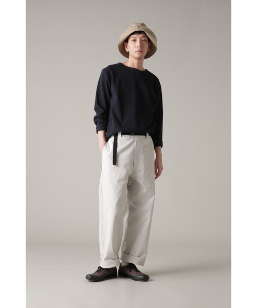 MHL.（エムエイチエル）の「COTTON NYLON RIPSTOP（ハット・メンズ・ベージュ/ブラック・FREE）」の4枚目の写真