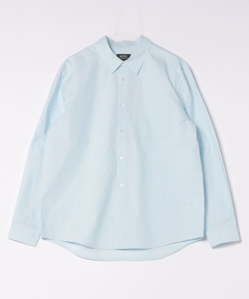 A.P.C.(アーペーセー)の「CHEMISE CLEMENT 24P(シャツ/ブラウス・メンズ・ホワイト/ライトブルー・S/M/L)」の2枚目の写真