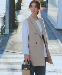 23区 ニジュウサンク ツイード ノーカラー セットアップ カラーレス Mサイズ 23区｜ニジュウサンク（レディース）のジャケット/アウター