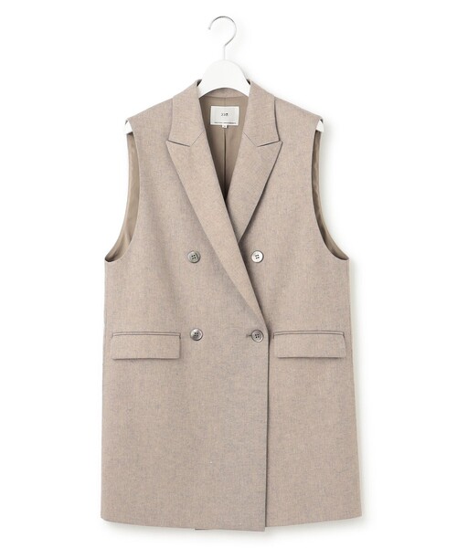 23区（ニジュウサンク）の「【セットアップ対応】リネン ミックスツイード ジレ（その他アウター・レディース・ベージュ系・38）」の8枚目の写真