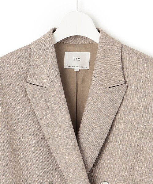 23区（ニジュウサンク）の「【セットアップ対応】リネン ミックスツイード ジレ（その他アウター・レディース・ベージュ系・38）」の10枚目の写真