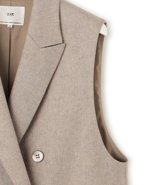 23区（ニジュウサンク）の「【セットアップ対応】リネン ミックスツイード ジレ（その他アウター・レディース・ベージュ系・38）」の11枚目の写真