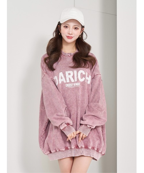 Darich(ダーリッチ)の「ピグメントドロッププルオーバー(スウェット・レディース・チャコールグレー/ボルドー/ベージュ・FREE)」の3枚目の写真