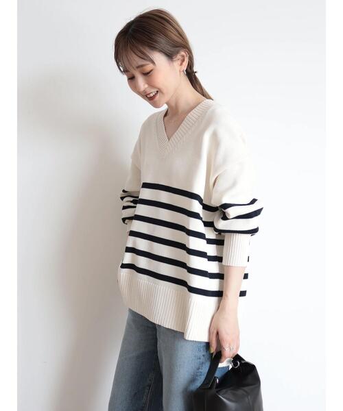 セール】エコカルットVネックプルオーバー<エコ・軽い・ニット