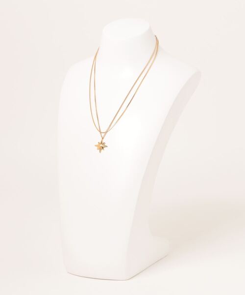 VIBGYOR Women(ヴィブジョー ウィメン)の「【resonance】2連 チェーン 星モチーフ ネックレス【サージカルステンレス316L/K18コーティング】(ネックレス・レディース・ゴールド・FREE)」の7枚目の写真