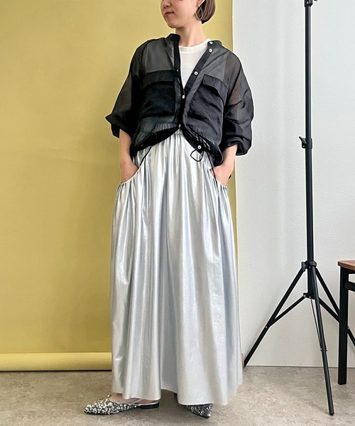 LHELBIE（レルビエ）の「バイカラーシアーシャツブルゾン（シャツ