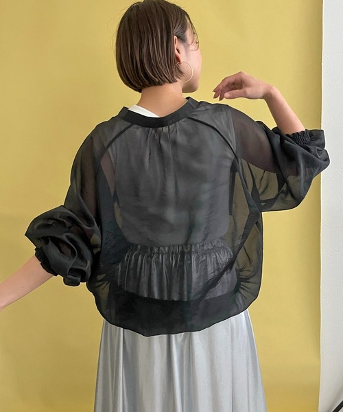 LHELBIE（レルビエ）の「バイカラーシアーシャツブルゾン（シャツ