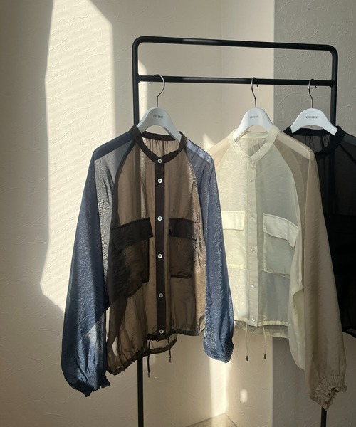 LHELBIE（レルビエ）の「バイカラーシアーシャツブルゾン（シャツ