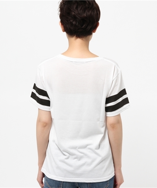 WEGO(ウィゴー)の「WEGO/ナンバリングラインTシャツ(Tシャツ/カットソー・レディース・オフホワイト/ブラック・FREE)」の5枚目の写真