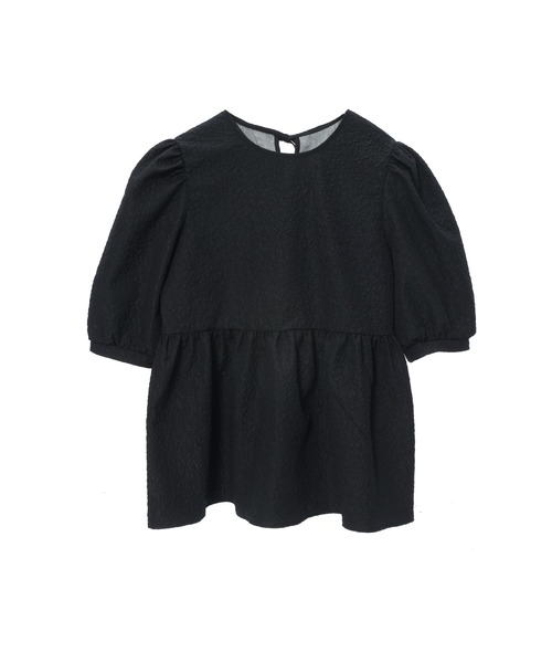 fifth（フィフス）の「ふくれジャガードギャザー五分袖ブラウス（シャツ/ブラウス・レディース・ピンク/ホワイト/ベージュ/ブラック・M）」の14枚目の写真