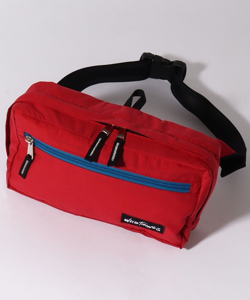 WILD THINGS（ワイルドシングス）の「【WILD THINGS/ワイルドシングス】DELFY fabric ワンポイントロゴ スクエア型ボディウエストバッグ（ボディバッグ/ウエストポーチ・メンズ・ブラック/パープル/レッド/ターコイズブルー・FREE）」の18枚目の写真