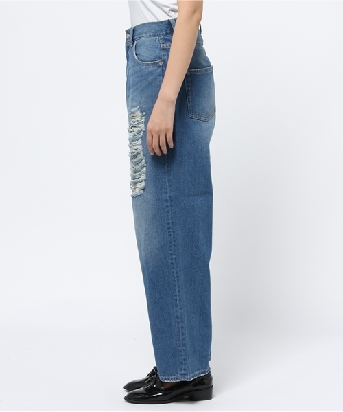 CIAOPANIC（チャオパニック）の「【Ciaopanic】　5PKクラッシュワイドデニムPTS（デニムパンツ・レディース・インディゴブルー・SMALL/MEDIUM）」の3枚目の写真