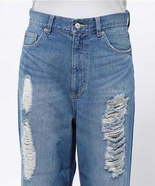 CIAOPANIC（チャオパニック）の「【Ciaopanic】　5PKクラッシュワイドデニムPTS（デニムパンツ・レディース・インディゴブルー・SMALL/MEDIUM）」の5枚目の写真