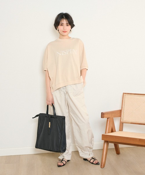 INED CLARO（イネドクラロ）の「ナイロントートバッグ（トートバッグ・レディース・ベージュ/ブラック・フリー）」の8枚目の写真