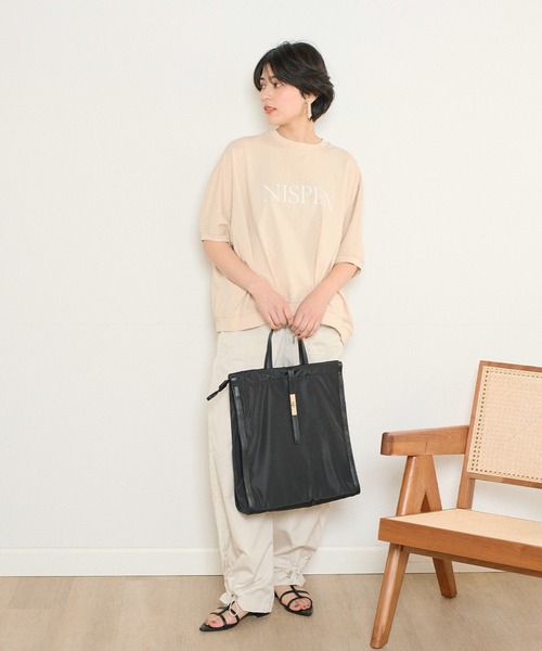 INED CLARO（イネドクラロ）の「ナイロントートバッグ（トートバッグ・レディース・ベージュ/ブラック・フリー）」の9枚目の写真