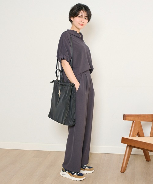 INED CLARO（イネドクラロ）の「ナイロントートバッグ（トートバッグ・レディース・ベージュ/ブラック・フリー）」の13枚目の写真