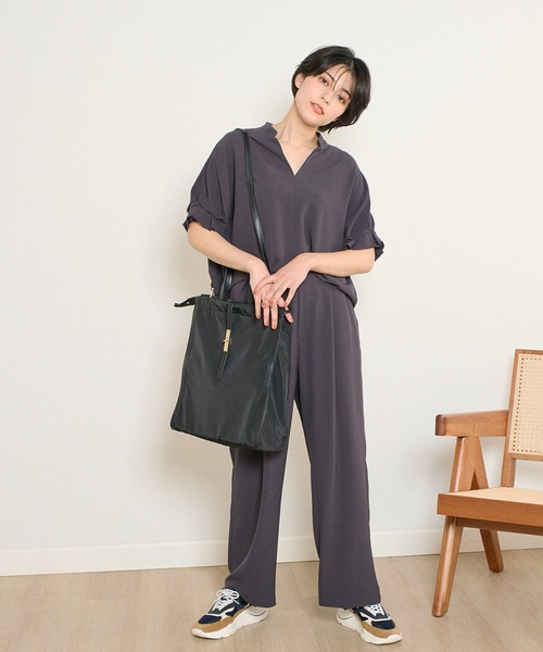 INED CLARO（イネドクラロ）の「ナイロントートバッグ（トートバッグ・レディース・ベージュ/ブラック・フリー）」の15枚目の写真