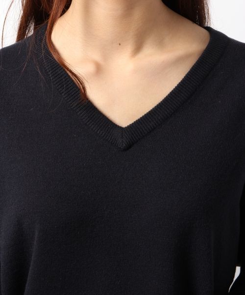 Heather（ヘザー）の「ベーシックボーイフレンドニット　568875（ニット/セーター・レディース・ブラック/カーキ/アイボリー/キャメル/ボルドー・FREE）」の10枚目の写真