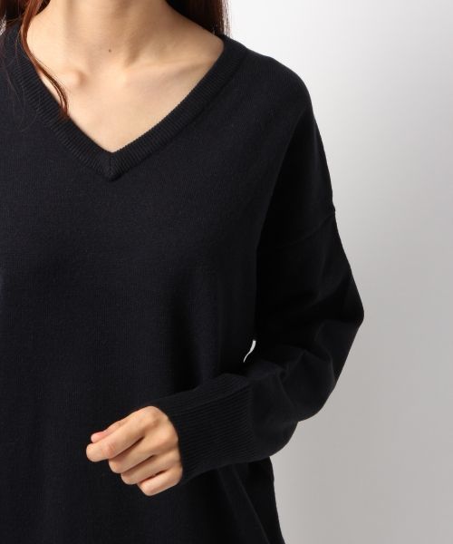 Heather（ヘザー）の「ベーシックボーイフレンドニット　568875（ニット/セーター・レディース・ブラック/カーキ/アイボリー/キャメル/ボルドー・FREE）」の11枚目の写真