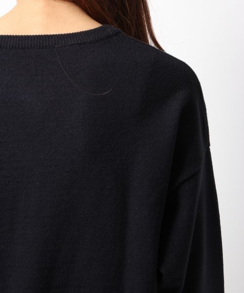 Heather（ヘザー）の「ベーシックボーイフレンドニット　568875（ニット/セーター・レディース・ブラック/カーキ/アイボリー/キャメル/ボルドー・FREE）」の14枚目の写真