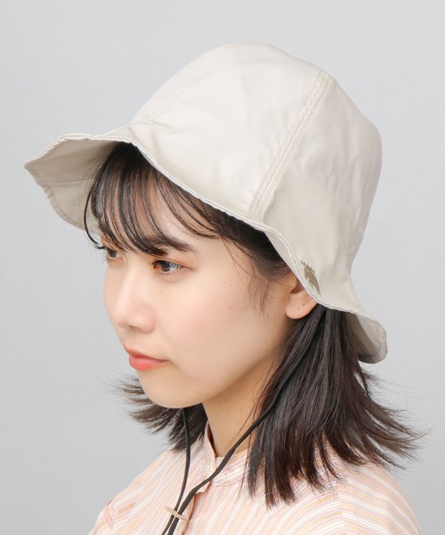 moz（モズ）の「あご紐付き チューリップハット（ハット・レディース・ブラック/ベージュ・FREE）」の2枚目の写真