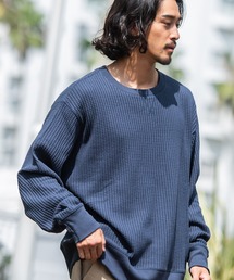 『JEMORGAN LONG JOHNS/ジェーイーモーガンロングジョーンズ』ビッグシルエットビッグワッフルクルー長袖Tシャツ【+】