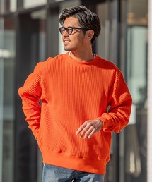 『JEMORGAN LONG JOHNS/ジェーイーモーガンロングジョーンズ』ビッグシルエットビッグワッフルクルー長袖Tシャツ【+】