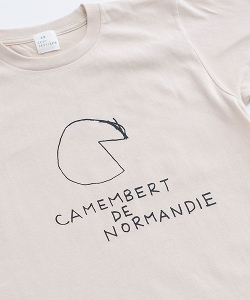 DO Original(ドー オリジナル)の「Tシャツ カマンベールチーズ 7/7 Sサイズ(Tシャツ/カットソー・レディース・ベージュ/ホワイト・SMALL)」の5枚目の写真