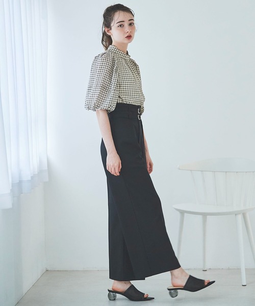 31 Sons de mode（トランテアン　ソン　ドゥ　モード）の「ダブルベルトワイドパンツ（その他パンツ・レディース・ブラック/ピンク/ベージュ・36/38）」の7枚目の写真