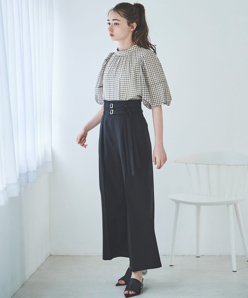 31 Sons de mode（トランテアン　ソン　ドゥ　モード）の「ダブルベルトワイドパンツ（その他パンツ・レディース・ブラック/ピンク/ベージュ・36/38）」の10枚目の写真