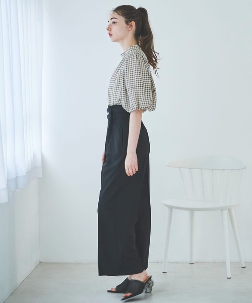 31 Sons de mode（トランテアン　ソン　ドゥ　モード）の「ダブルベルトワイドパンツ（その他パンツ・レディース・ブラック/ピンク/ベージュ・36/38）」の11枚目の写真