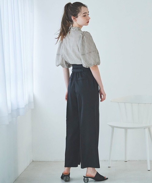 31 Sons de mode（トランテアン　ソン　ドゥ　モード）の「ダブルベルトワイドパンツ（その他パンツ・レディース・ブラック/ピンク/ベージュ・36/38）」の13枚目の写真