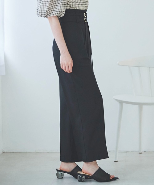 31 Sons de mode（トランテアン　ソン　ドゥ　モード）の「ダブルベルトワイドパンツ（その他パンツ・レディース・ブラック/ピンク/ベージュ・36/38）」の6枚目の写真