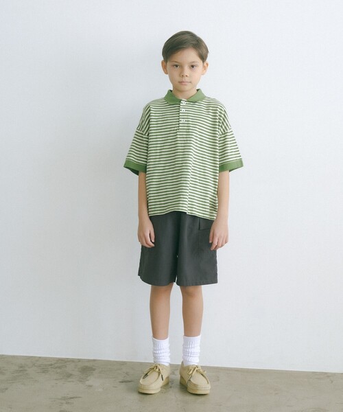green label relaxing(グリーンレーベルリラクシング)の「TJ ボーダー ポロシャツ 140cm-160cm(ポロシャツ・キッズ・ネイビー/ケリー・160cm/140cm/150cm)」の3枚目の写真