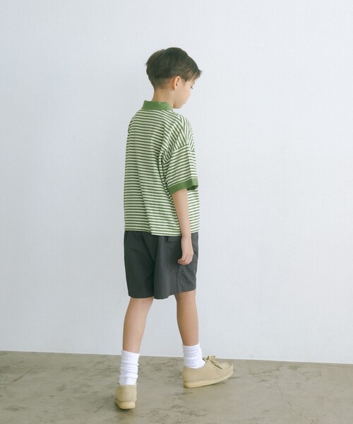green label relaxing(グリーンレーベルリラクシング)の「TJ ボーダー ポロシャツ 140cm-160cm(ポロシャツ・キッズ・ネイビー/ケリー・160cm/140cm/150cm)」の4枚目の写真