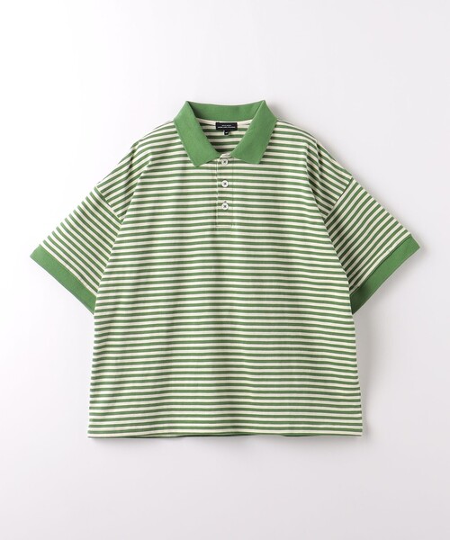 green label relaxing(グリーンレーベルリラクシング)の「TJ ボーダー ポロシャツ 140cm-160cm(ポロシャツ・キッズ・ネイビー/ケリー・160cm/140cm/150cm)」の5枚目の写真