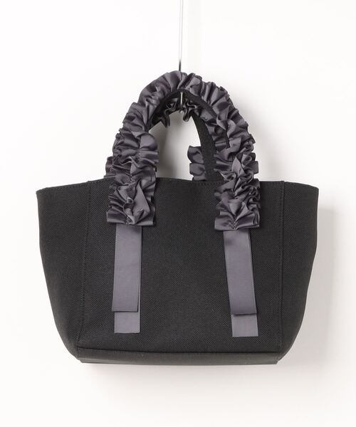 EDIT COLOGNE（エディットコロン）の「フリルリボントートバッグ（ショルダーバッグ・レディース・グレー/ブラウン/ベージュ/ブラック・ﾌﾘ-）」の2枚目の写真