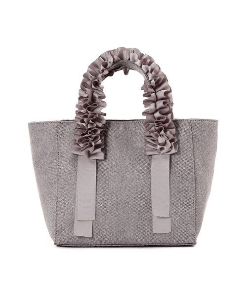 EDIT COLOGNE（エディットコロン）の「フリルリボントートバッグ（ショルダーバッグ・レディース・グレー/ブラウン/ベージュ/ブラック・ﾌﾘ-）」の6枚目の写真