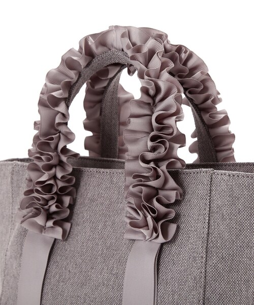 EDIT COLOGNE（エディットコロン）の「フリルリボントートバッグ（ショルダーバッグ・レディース・グレー/ブラウン/ベージュ/ブラック・ﾌﾘ-）」の7枚目の写真