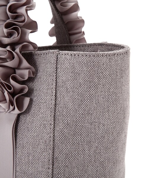 EDIT COLOGNE（エディットコロン）の「フリルリボントートバッグ（ショルダーバッグ・レディース・グレー/ブラウン/ベージュ/ブラック・ﾌﾘ-）」の9枚目の写真