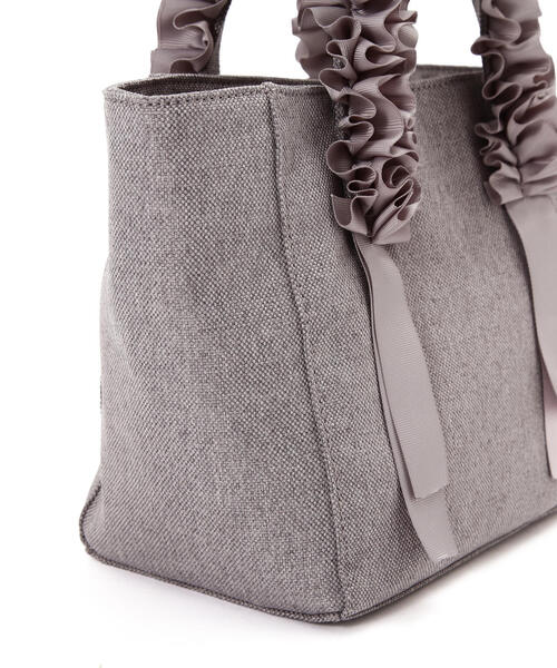 EDIT COLOGNE（エディットコロン）の「フリルリボントートバッグ（ショルダーバッグ・レディース・グレー/ブラウン/ベージュ/ブラック・ﾌﾘ-）」の11枚目の写真